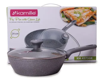 

Spatula Ø 24*7.5 cm with cover and granite coating of cast aluminum Kamille, kml-4275gr