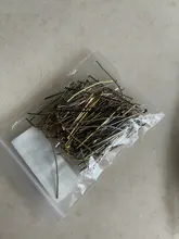 100-200 unids/bolsa 20 25 30 40 50 60 70 mm alfileres de cabeza de oro de cobre/rodio Headpins para resultados de la joyería de DIY suministros