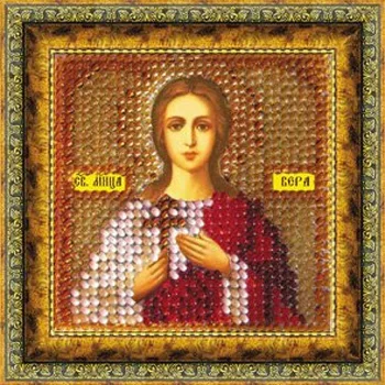 

047 PMI set for embroidery with beads 'вышивальная mosaic 'icon 'St. Martyr Vera ', 6,5*6,5 cm