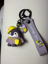 LLavero de muñeco de pingüino bonito de dibujos animados creativo coche personalizado llavero exquisito llavero correa de mano bolso adornos para el móvil