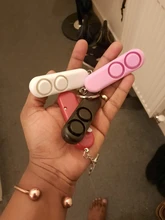 Dispositivo de autodefensa de 120dB, altavoces duales, alarma fuerte, ataque, Panic, seguridad Personal, llavero de seguridad, colgante de bolsa