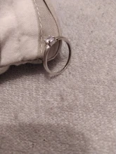 Anillo de compromiso de piedras redondas y pequeñas para mujer, sortija de boda de cristal Plata de Ley 925 auténtica