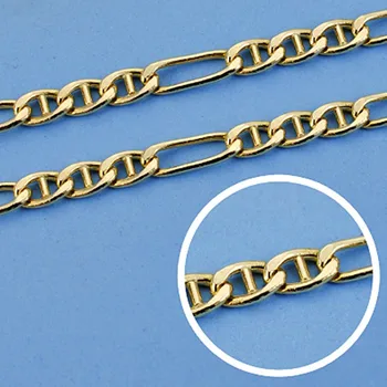 

18k gold chain hollow 50cm. Link 3x1 width 5mm. 10.75 grs. [9587]