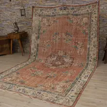 Розовый тканый ковер, Цветочный Коврик, Анатолий дизайн османский дизайн турецкий ковер килим, античный ковер, коврик на кухню, большой размер ковер