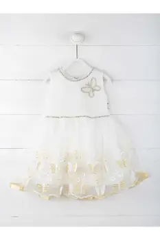 

White Cream Female Child Evening Dress