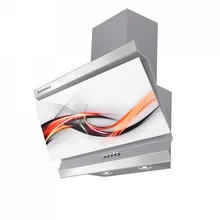 ВЫТЯЖКА MAUNFELD BERFORD 60 металлик/белое стекло с декором "ВОЛНА"