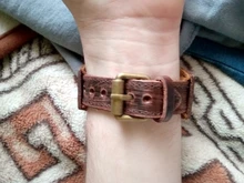 Reloj Retro de correa de cuero con hebilla para hombre, reloj Masculino, estilo Punk, Retro, Simple, ancho, marrón