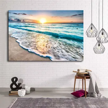 

Day Sunset Ocean Canvas Table