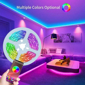 

Bluetooth Control RGB LED Strip Lights Colored Rope Light Strip Kit Flexible Ribbon Light 1M 2M 5M Tape Diode DC 5V USB Tape