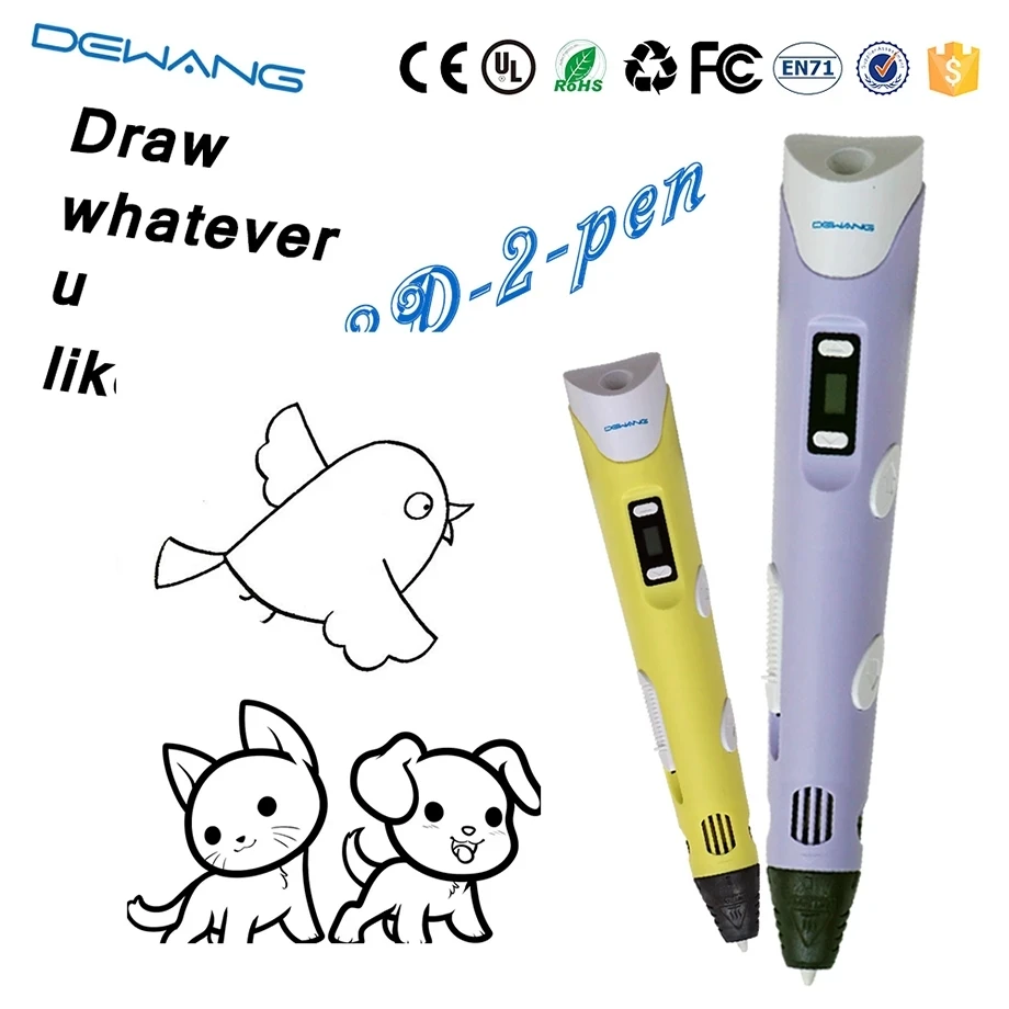 3D Pens Kids DIY Printer Pen Drawing Set Printing Best for Kid Gift Toys Reference Pattern Model Paper Graffiti Board | Компьютеры и