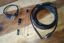 Cámara endoscópica Flexible de 7mm y 5,5mm, endoscopio impermeable IP67, Micro USB, 6 LED, inspección endoscópica para Android, Micro USB, tipo C