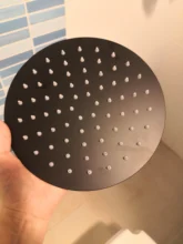 Shower-Head Square Wall Bathroom Stainless-Steel Rainfall Ceiling Black Ultrathin 2-Mm