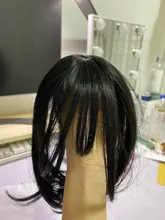 Flequillo de aire 3D fino, extensiones de cabello con Clip, con flequillo, Invisible, sin costuras