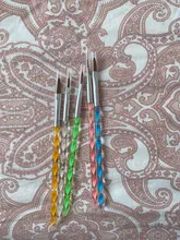 5Pcs Nail Art Brush Tools Set Acrílico UV Gel Builder Pintura Dibujo Pinceles Bolígrafos Herramienta de Empuje de Cutículas Colorido