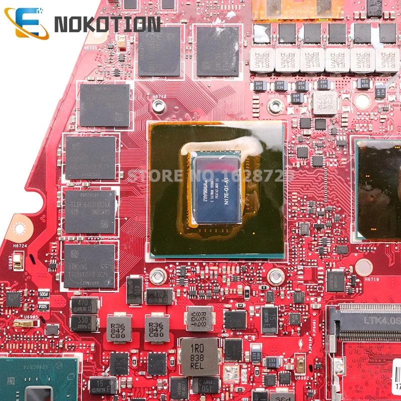 NOKOTION GX531GM основная плата для ASUS ROG zephyрус S GX531GS 15,6 дюймов материнская плата для ноутбука SR3YY I7-8750H процессор DDR4 GTX 1070 8 Гб