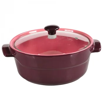 

Ceramic casserole with glass lid ак-55/2c, 1,5 L, 21 х12,5 cm