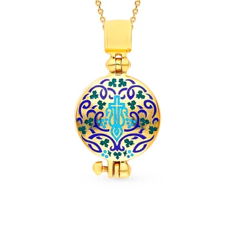 

Silver Pendant with enamel sunlight sample 925