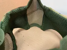 Nueva táctica máscaras de Airsoft Paintball CS plegable media cara de acero de bajo carbono de malla de estilo militar cómodo oreja máscara protectora