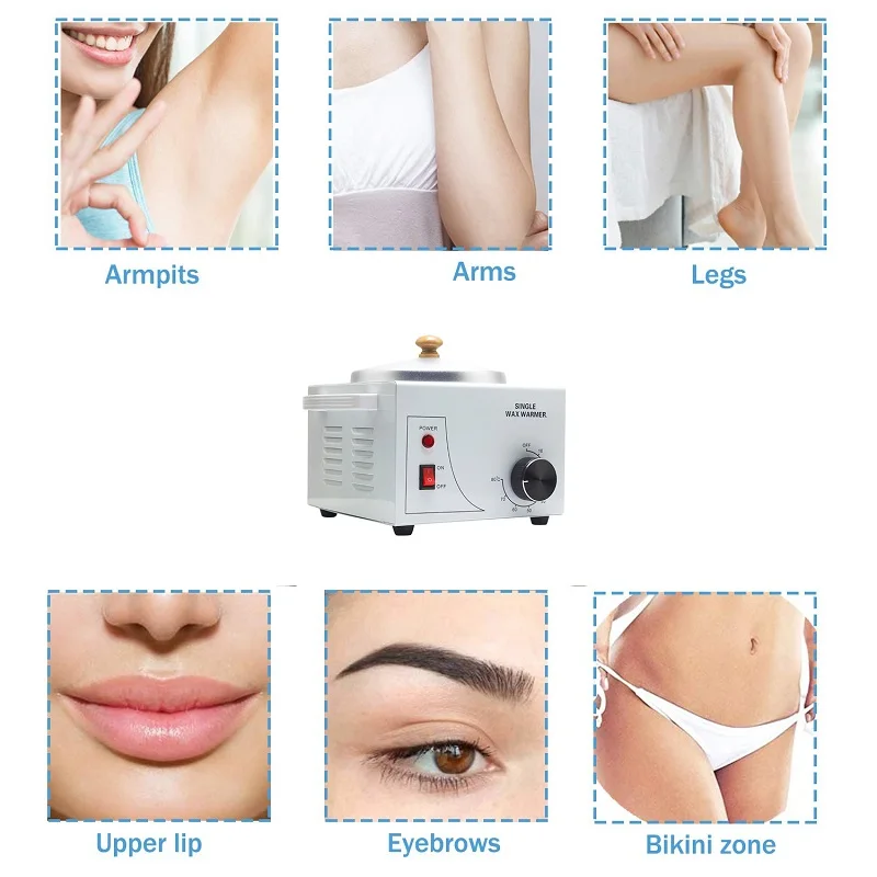 Single Wax Warmer Professional Electric Wax Heater Paraffin Hot Facial Skin SPA Equipment with Adjustable Temperature Set