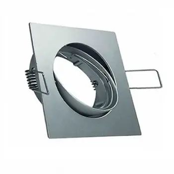 

Aro cuadrado empotrable para bombilla dicroica orientable Gris