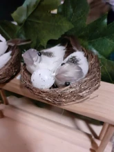 Cage-Set Nest Bird Gardening-Decoration Desktop-Ornament 9cm Simulation Photography-Props