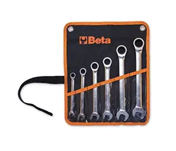 

Beta Tools - 141/B9 set of 9 straight combination keys with carraca, in fabric case