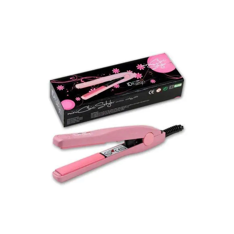 Hair straightener Ceramic mini chic Pink styler, ID Italian Design| | -  AliExpress