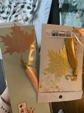 Marcapáginas de Metal de oro rosa, borla creativa de hoja de arce, hoja de albaricoque, regalos chinos, papelería, 1 ud.