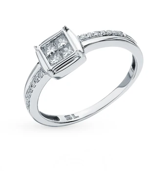 

Gold ring with diamonds sunlight sample 585