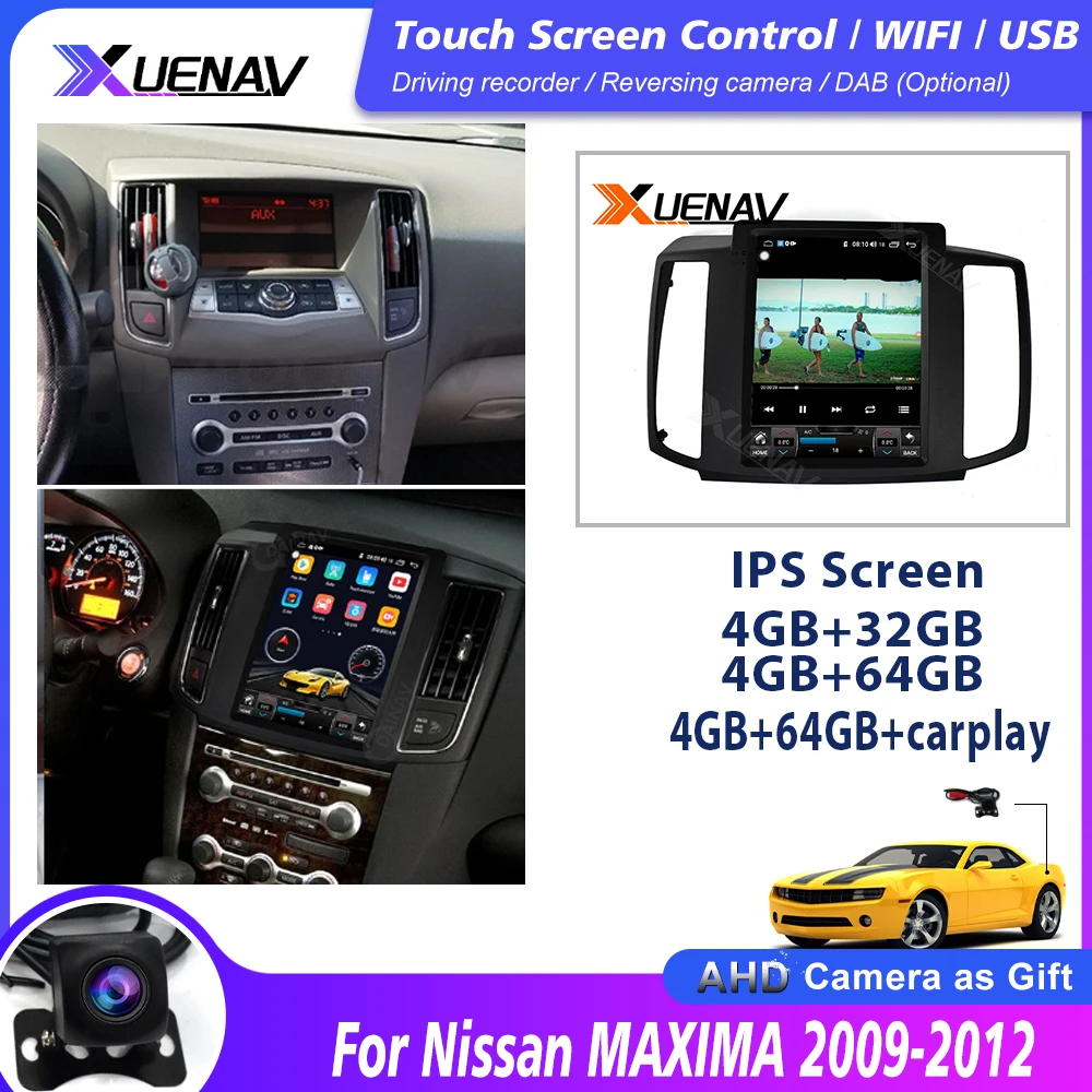 Автомобильный радиоприемник Android 10 для Nissan MAXIMA 2009-2012 Стандартный стереоприемник