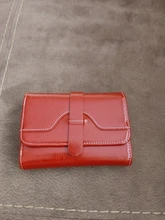 Cartera de piel auténtica de alta calidad para mujer, billetera pequeña RFID antirrobo, tarjetero, monedero, a la moda