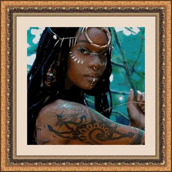 

CROSS STITCH KIT PANDATHREAD Ethnic and Tribes 1867