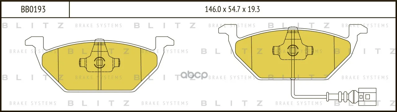 Колодки Тормозные Дисковые Audi A2 2/00-Skoda Fabia 9/00- Blitz арт. BB0193