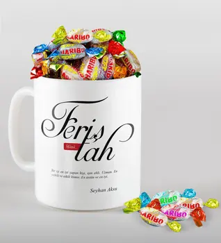 

Personalized Mânâ Feriştah Mug and Haribo Candy Gift Set