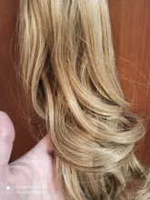 Extensiones de Cabello para mujer, coletas con ondas, 14 pulgadas, pelo sintético Rubio, extensión Natural