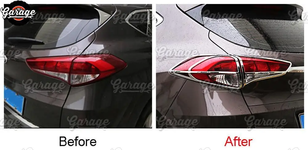 Брови на задние фонари для hyundai Tucson- ABS пластик литье 1 компл./4 шт. украшения автомобиля Стайлинг