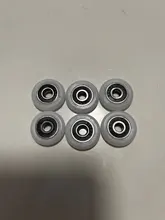 8 unids/lote de sujetadores de 19mm/20mm/22mm/23mm/25mm/27mm, rodamiento de baño, polea de rodillo para puerta de ducha deslizante para corredor de la puerta