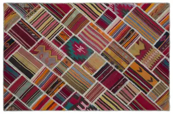 

Handmade Natural Vintage Patchwork Rug Area Rug 157x234 Cm-5'2''X7'8''