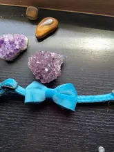 Collar de gato de Color liso con lazo de terciopelo para cachorro, Chihuahua, hebilla de seguridad ajustable con campana, pajarita para gatos, accesorios para mascotas