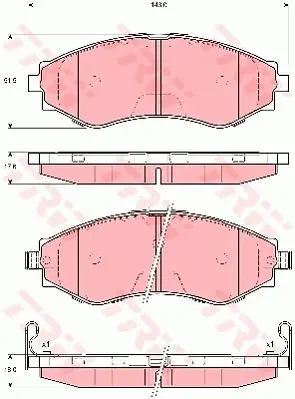 Disc pads. \ Daewoo Evanda 2.0i 02 TRW GDB3345