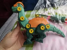 Conjunto de dinosaurios de juguete para niños, tuerca de tornillo de combinación, juguetes educativos de bloques con montaje, regalo
