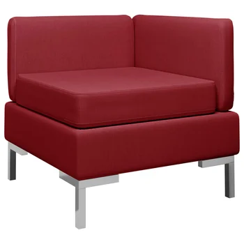 

Corner sofa modular with wine red fabric cushion sofa
