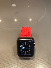 Correa trenzada Solo para Apple Watch, banda de 44mm, 40mm, 38mm, 42mm, pulsera de tela elástica de nailon serie iWatch 3 4 5 Se 6