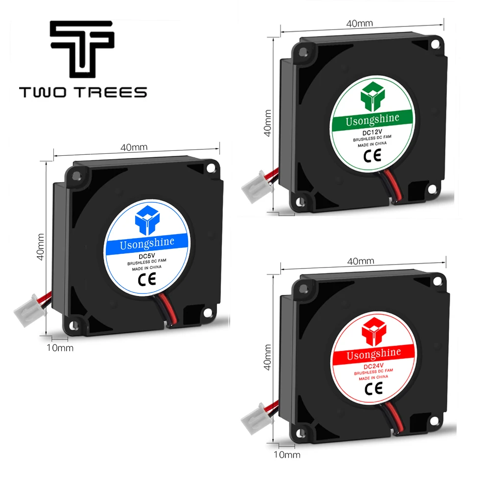 

3D Printer Turbine Fan 5V 12V 24V 40mm * 10mm 4010 DC Turbo Fan 5V Bearing Blower Radial Cooling Fans for Creality CR-10 Kit