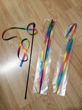 3 uds juguetes de gato varita divertida, colorida y bonita Teaser varita de plástico juguetes para mascotas para el palo interactivo de gatos gato suministros