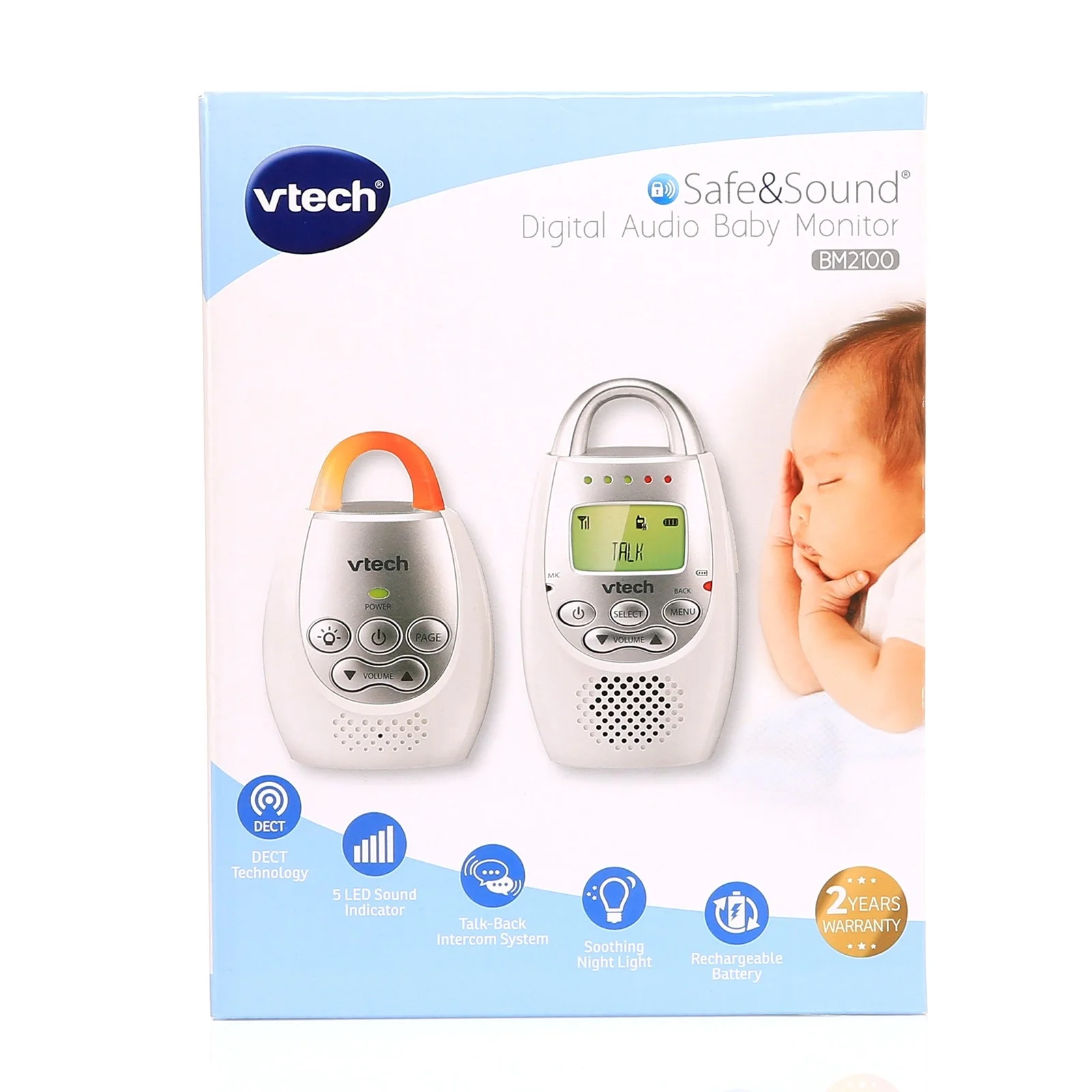 vtech bm2100 safe & sound audio baby monitor