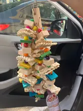 Toy Blocks Bird-Cage Bite-Toy Macaws Parrot Cockatoos Chewing Toy-Bird African Grey Large