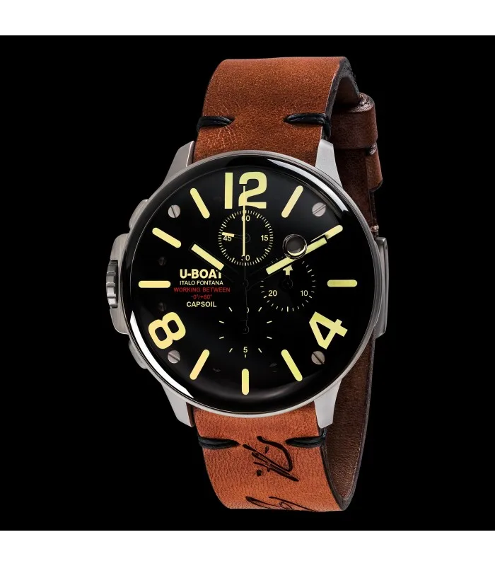 U-BOAT CAPSOIL CHRONO SS 45 мм стальные часы кварцевые 8111