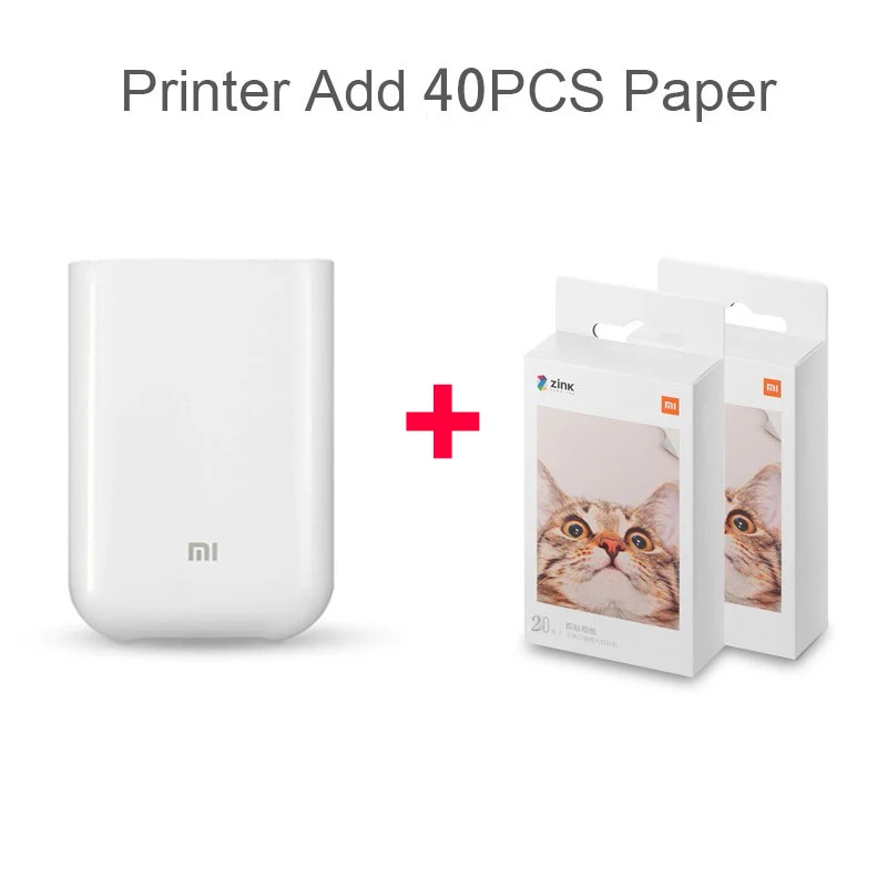 mini thermal printer bluetooth Original Xiaomi MI Mini Portable Photo Printer Multifuncion AR Video ZINK Lnkless Technology Bluetoo 5.0 Thermal Label Printer peripage printer Printers