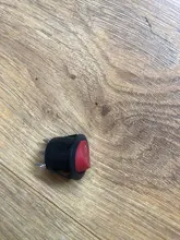 Toggle-Switch Rocker Push-Button Round White Plastic Black On/Off 1PCS RED 6A/250V 2/3PIN